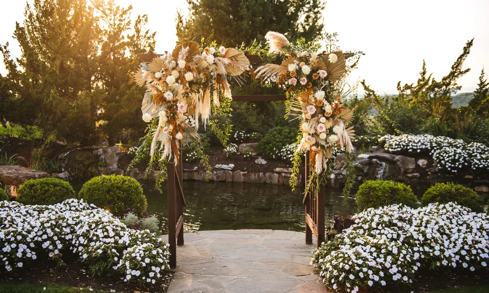 Wedding Garden ceremony space at Crystal Springs Country Club. 