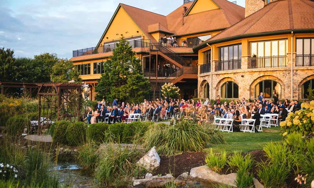 Wedding Garden ceremony space at Crystal Springs Country Club. 