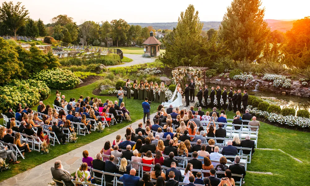 Wedding Garden ceremony space at Crystal Springs Country Club. 