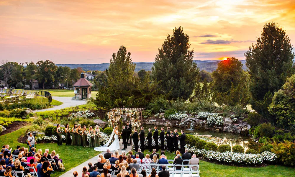 Wedding Garden ceremony space at Crystal Springs Country Club. 