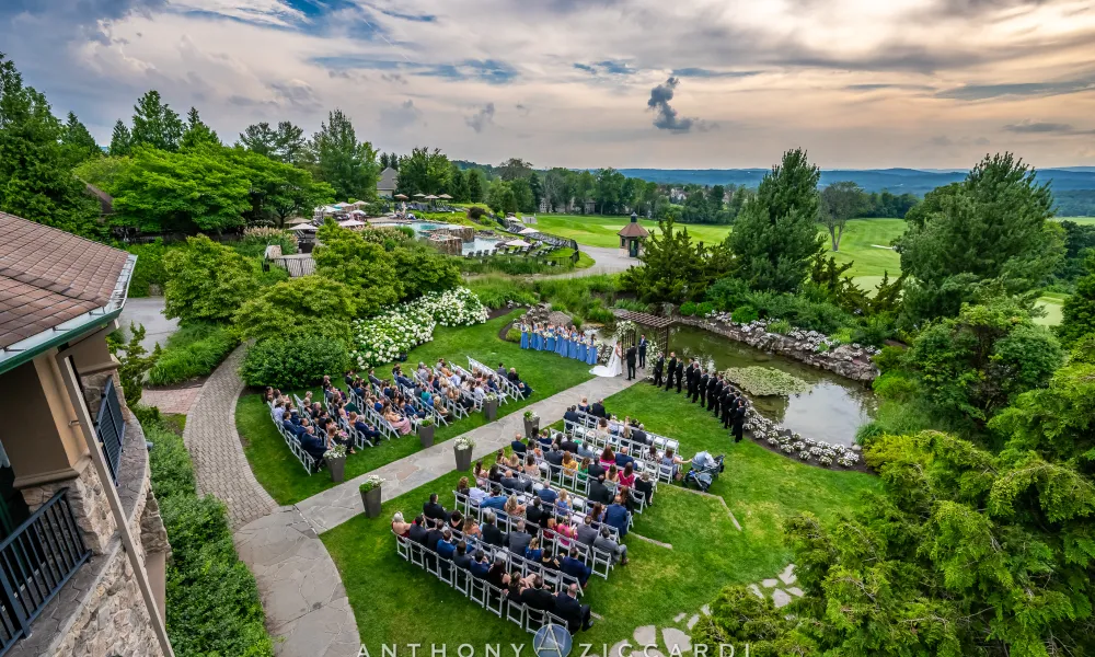 Wedding Garden ceremony space at Crystal Springs Country Club. 