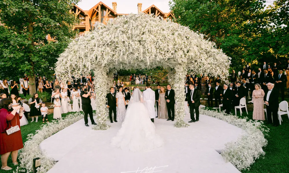 Amphitheatre wedding ceremony.