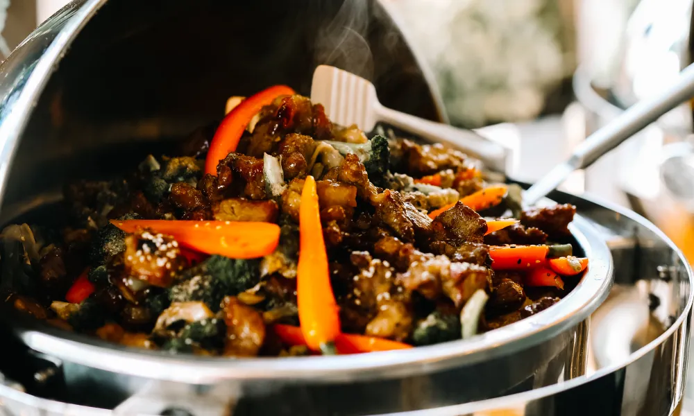 Beef stir fry.