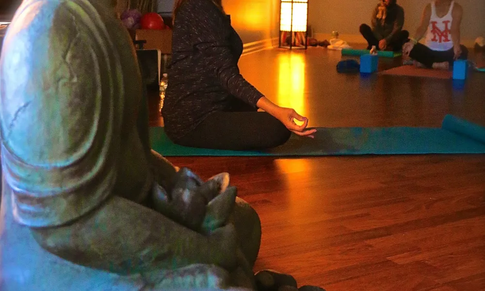 Women meditating