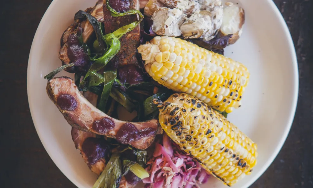 Corn and fresh vegetables from Chef's Garden.