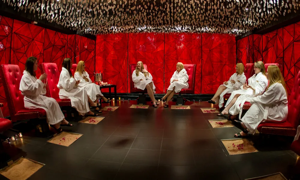 Group of women in crystal room at Reflections Spa