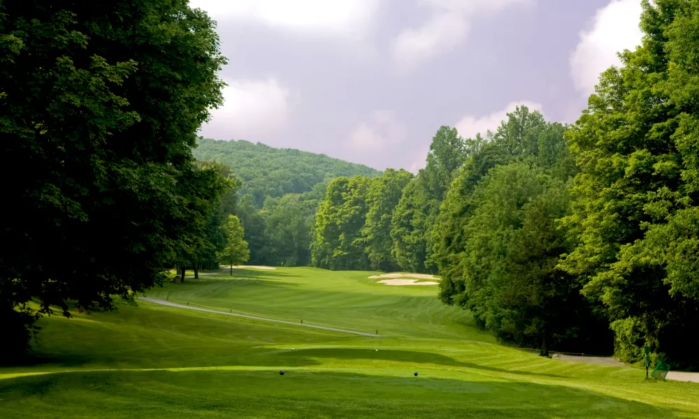 A beautiful view of the fairway at Minerals Golf Course in New Jersey