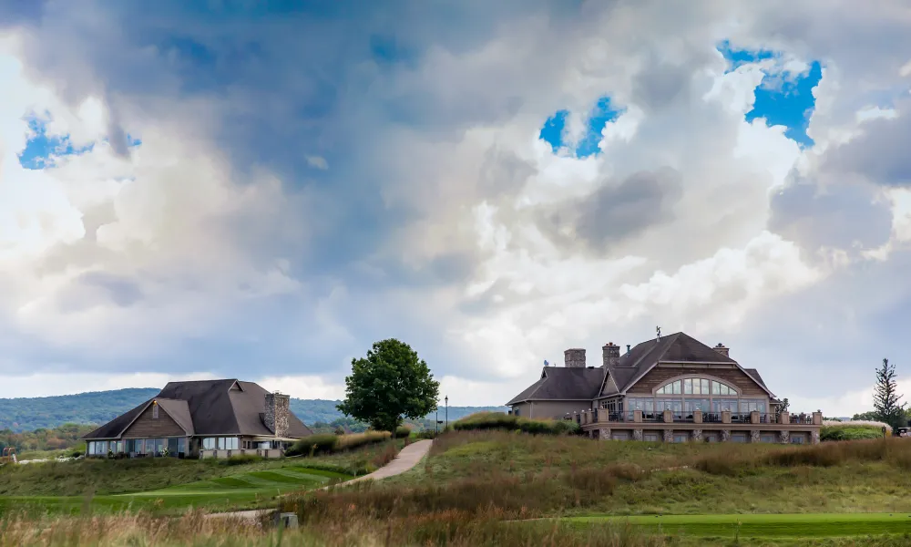 Ballyowen club house from a distance