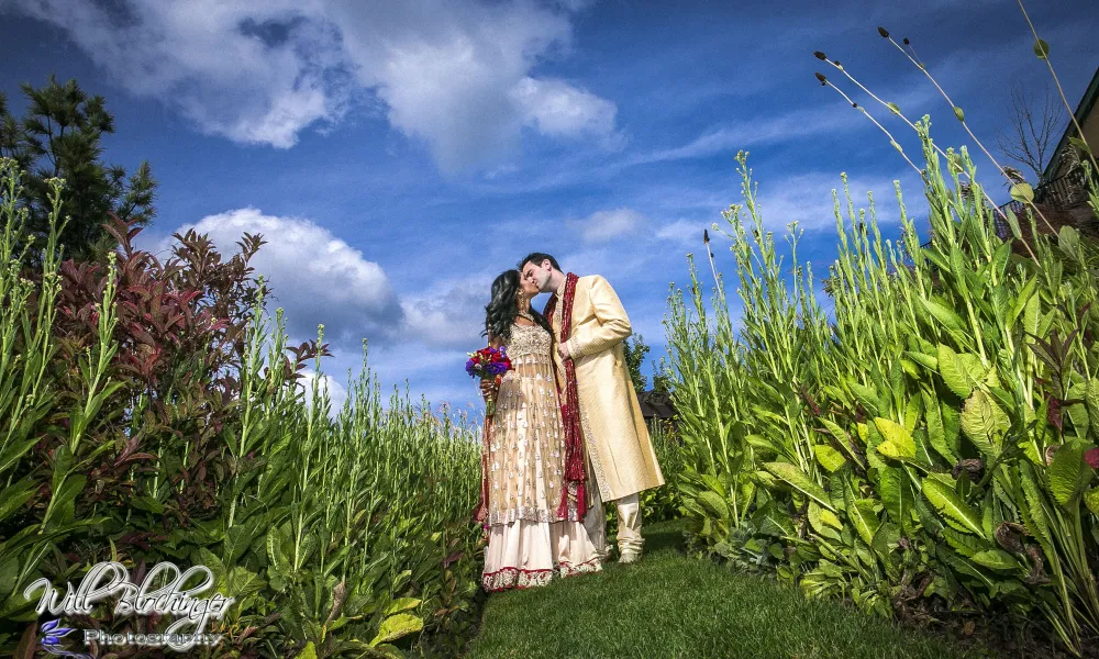 Indian bride and groom