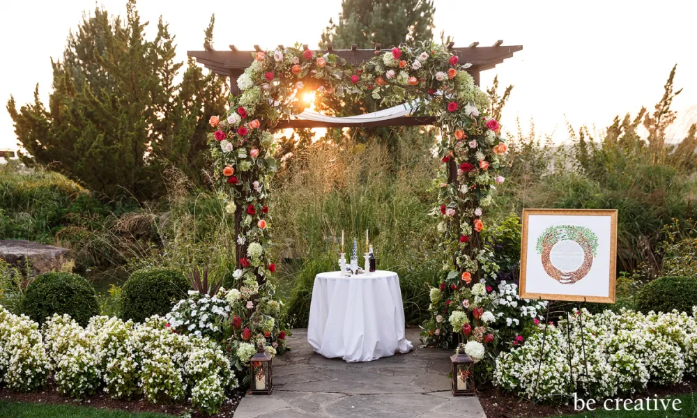 Beautiful wedding garden set up at Crystal Springs Resort in NJ