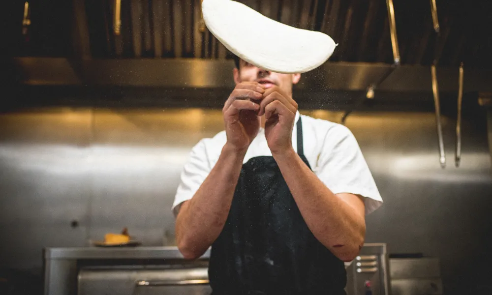 Pizza Prepping at Springs Bistro Kitchen