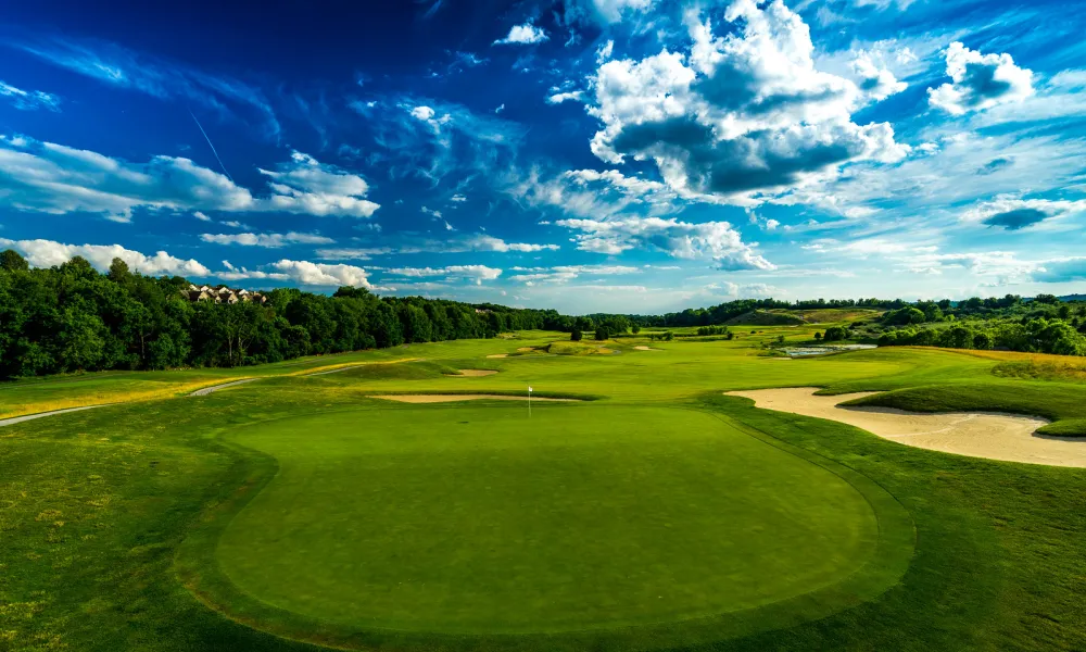 Hole 17 at Wild Turkey Golf Club at Crystal Springs Resort