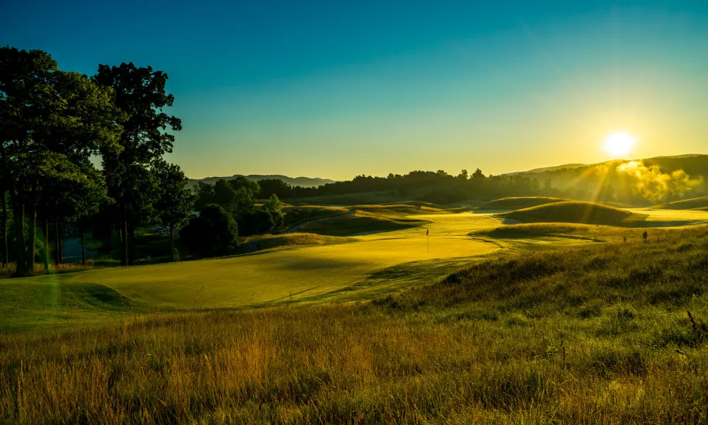 Ballyowen Golf course at sunset