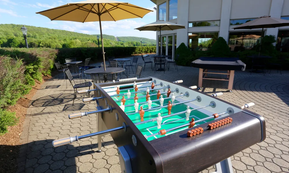 Foosball table at Bear Den Grille