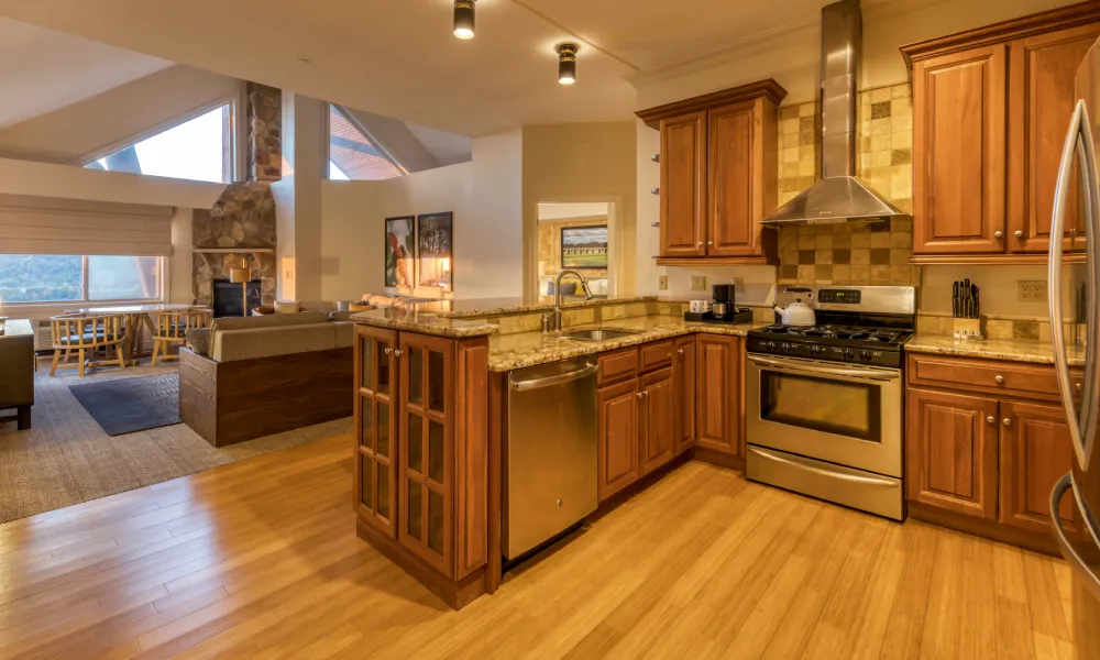 Kitchen area in 2 Bed 2 Bath Suite at Grand Cascades Lodge