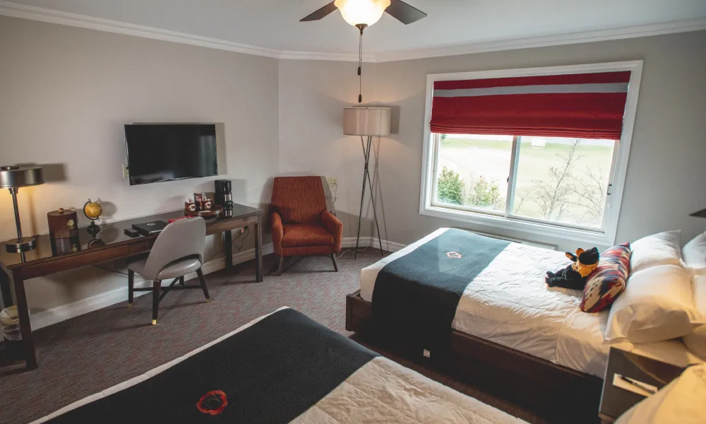 View of Double Deluxe Bed Guest Room at Minerals Hotel