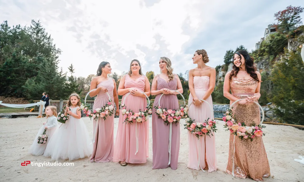 Bridesmaids at the Quarry at Crystal Springs Resort