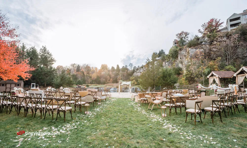 Quarry wedding venue at Crystal Springs Resort