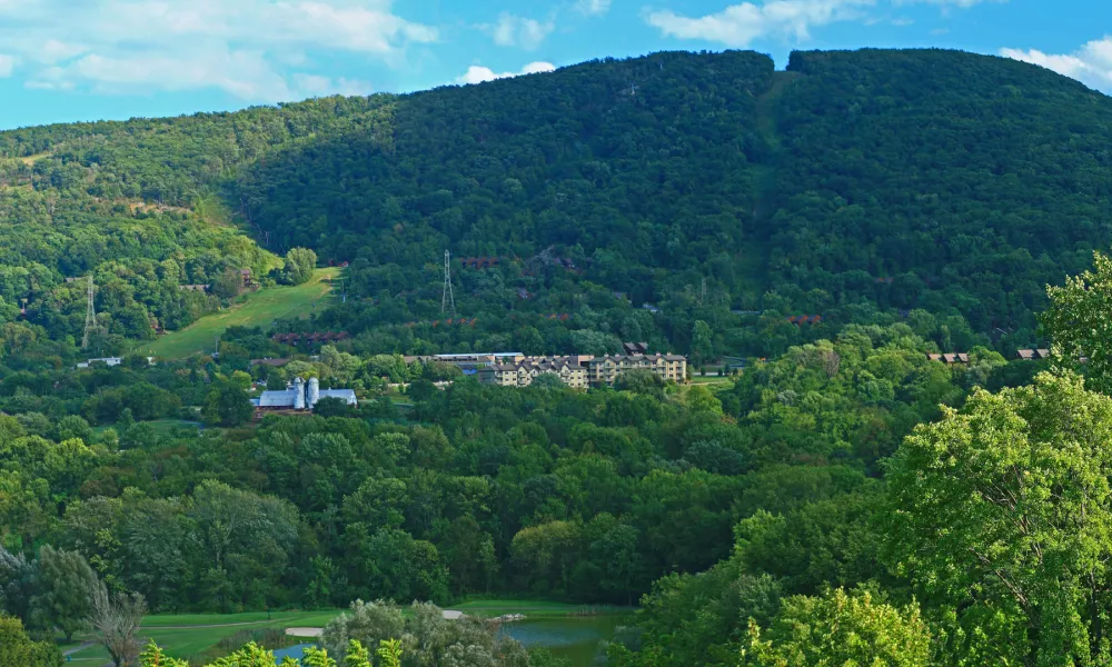 Mountain view behind Minerals Hotel