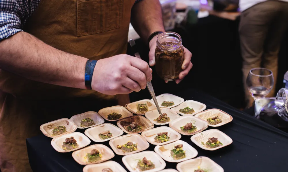 NJ Wine &amp; Food Fest chef plating small plates