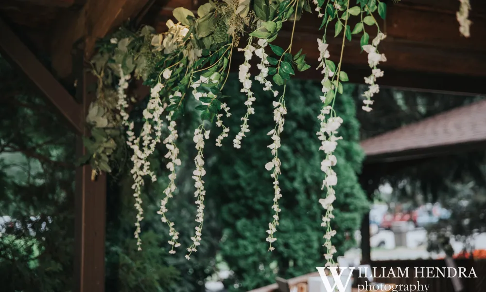 Hanging flower wedding decorations