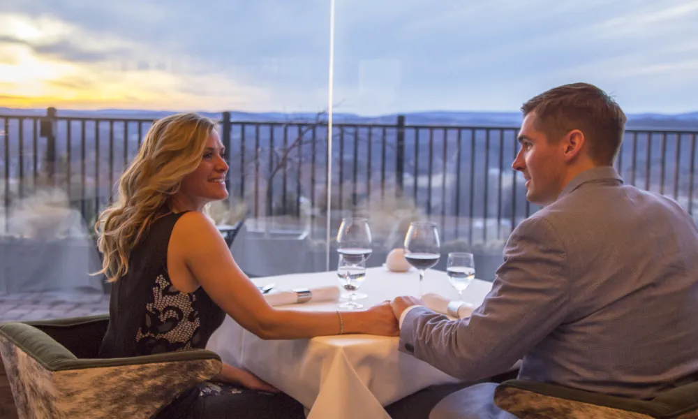 Couple dining in Restaurant Latour