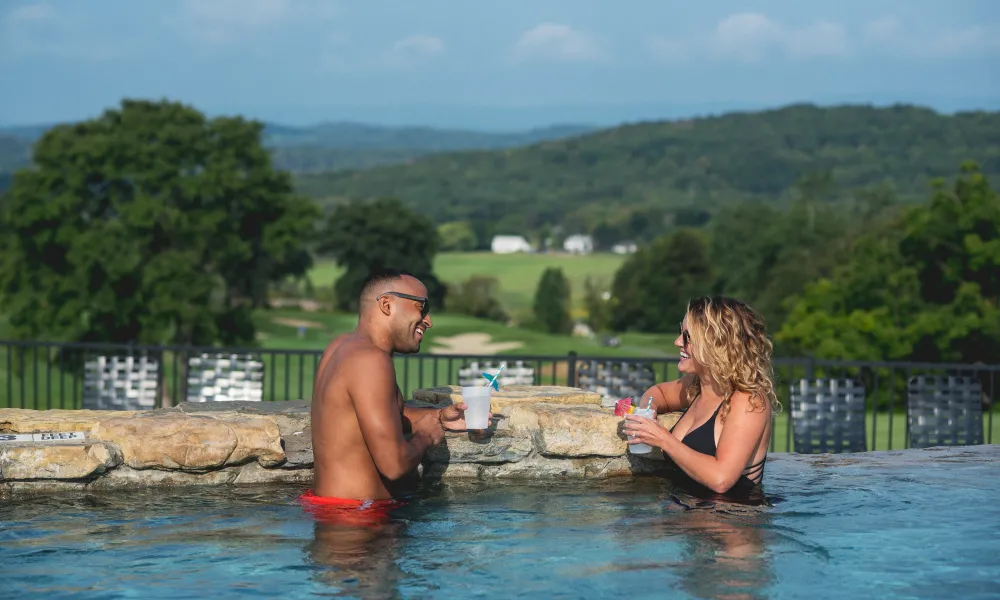 Couple in Vista 180 pool.