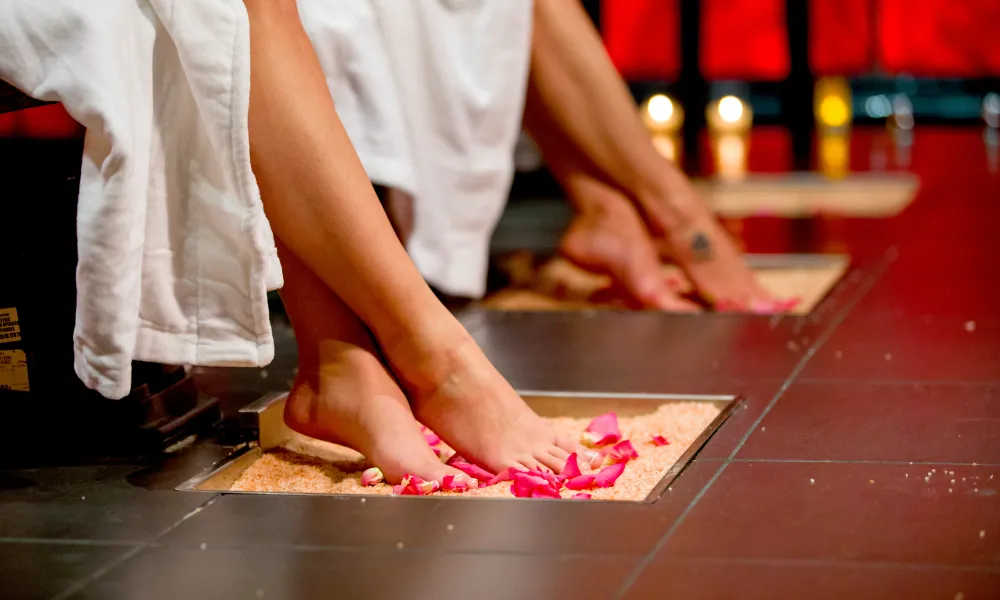 Foot soak at Reflections Spa, NJ