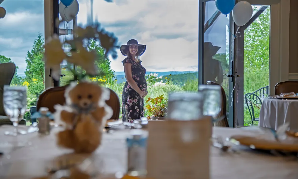 Women standing in garden room at a resort close to NYC