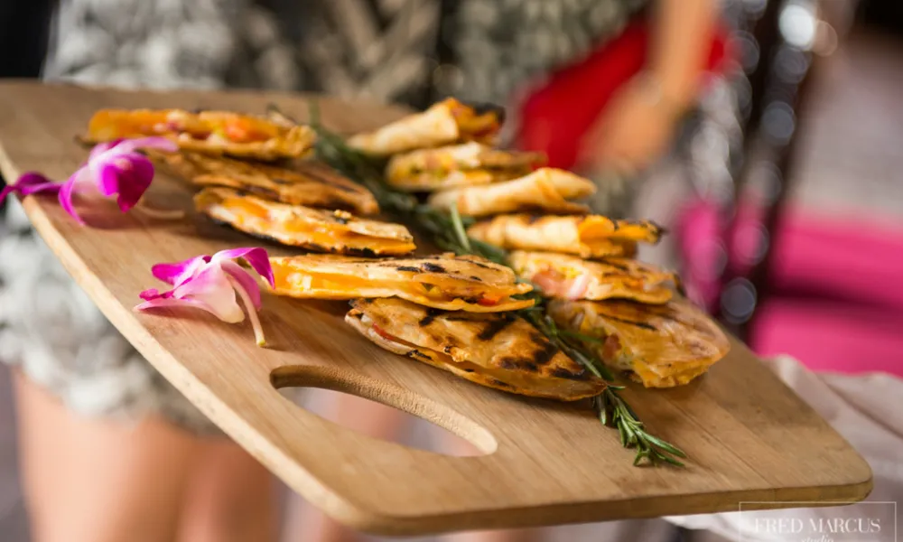 Quesadillas on a platter