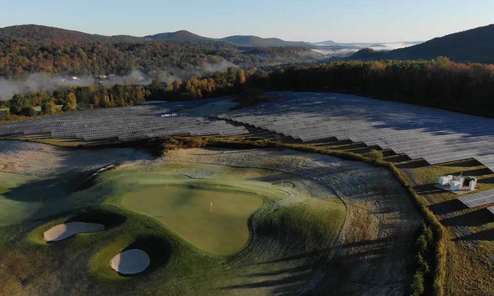 Overview of the Solar Field that powers Crystal Springs Resort in NJ