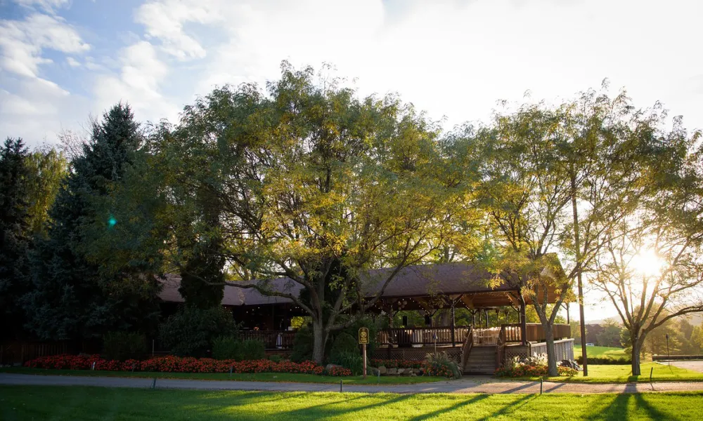 Exterior of Sweetgrass Pavilion at Minerals Hotel