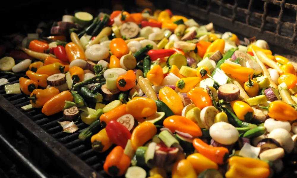 Grilled vegetables at Chef's Garden