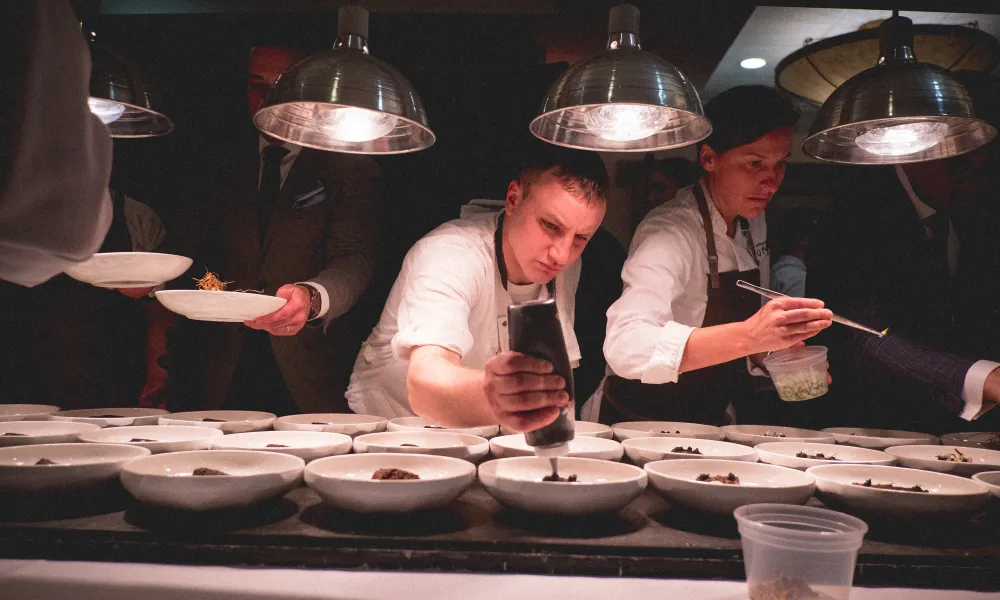 Chef Matt Plating at the Wine and Food Festival