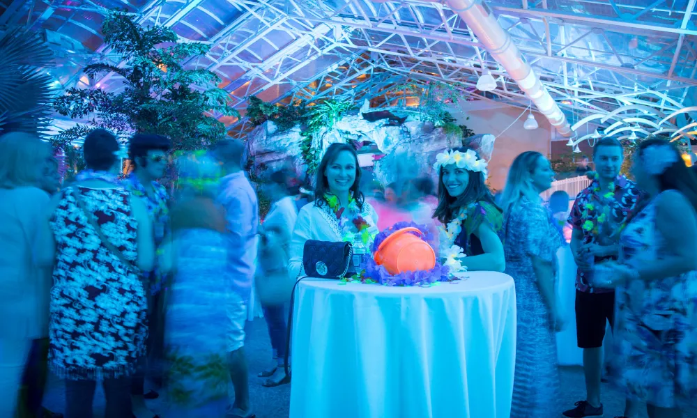 People enjoying an event at the Biosphere at Crystal Springs Resort