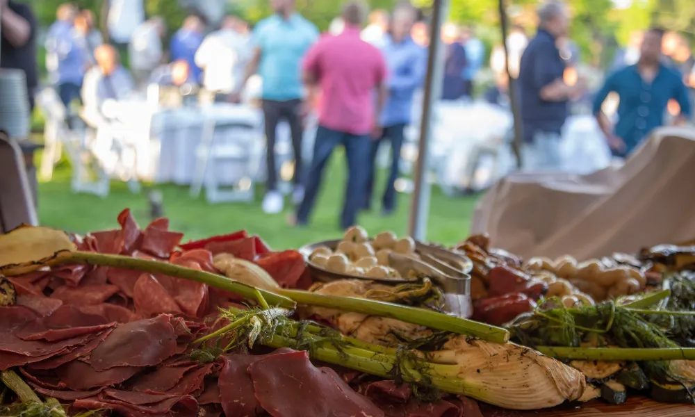 Food Display at an Outdoor Event