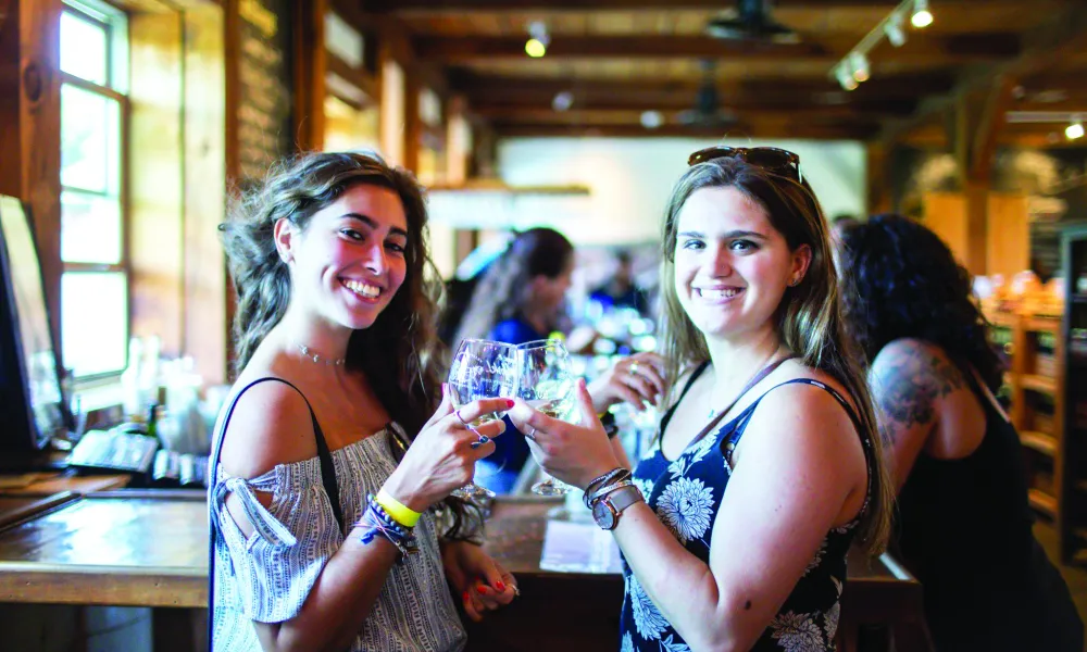 Women toasting at Warwick Valley Winery tasting