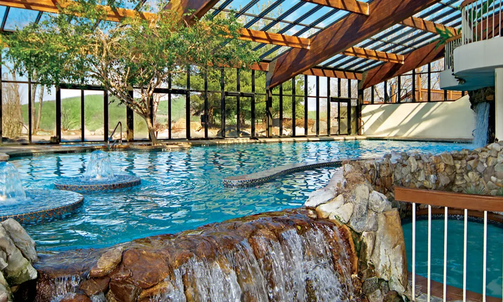 Indoor pool at Minerals Hotel at Crystal Springs Resort in NJ