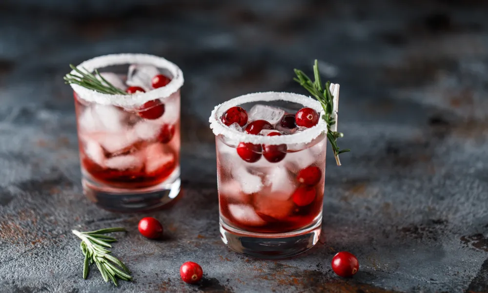 Holiday Pomegranate Rosemary Cocktail