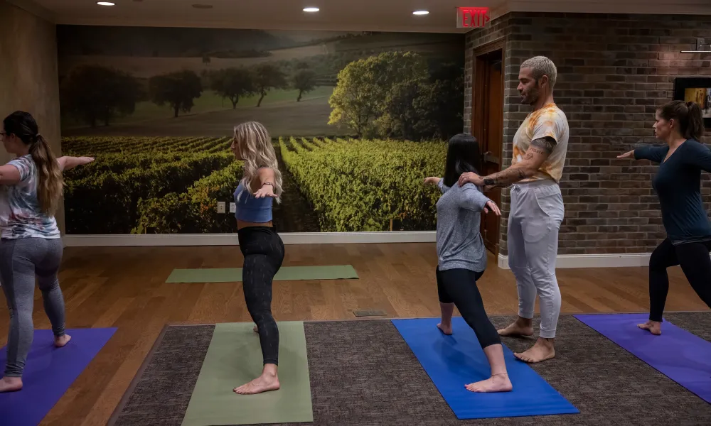 Yoga class at Crystal Springs Resort