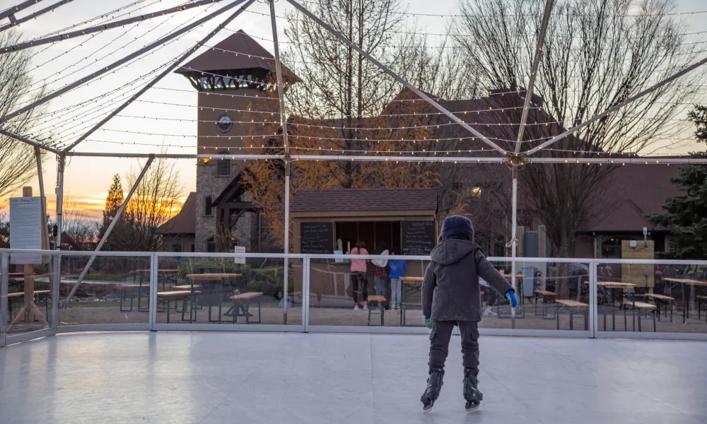 Child glice skating.