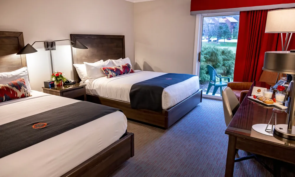 Deluxe Patio Guest Room in Minerals Hotel at Crystal Springs Resort in NJ