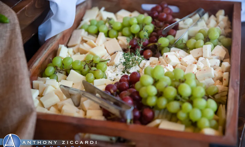 Grape and cheese platter