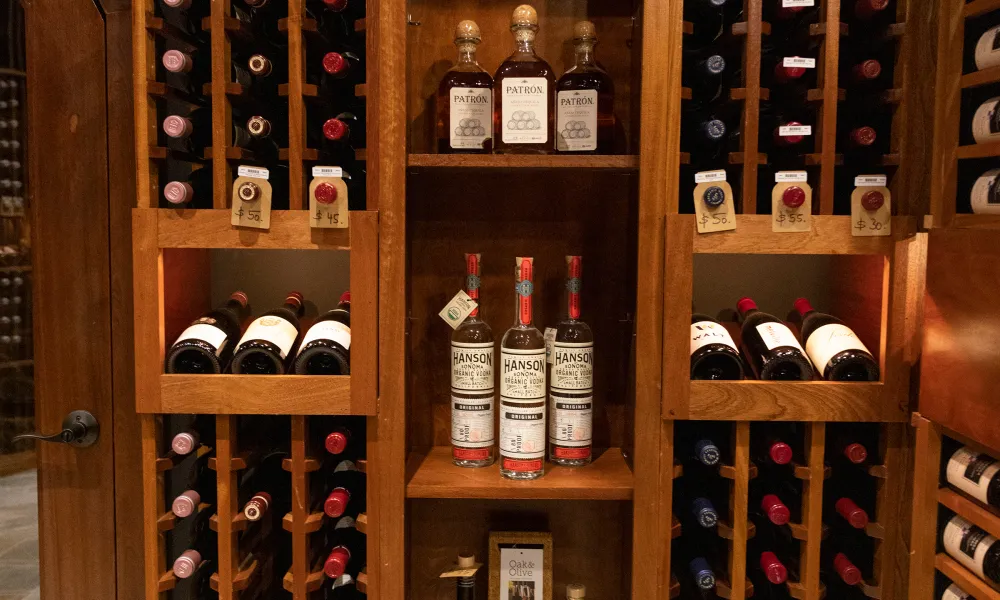 Spirits and wines at The Curator