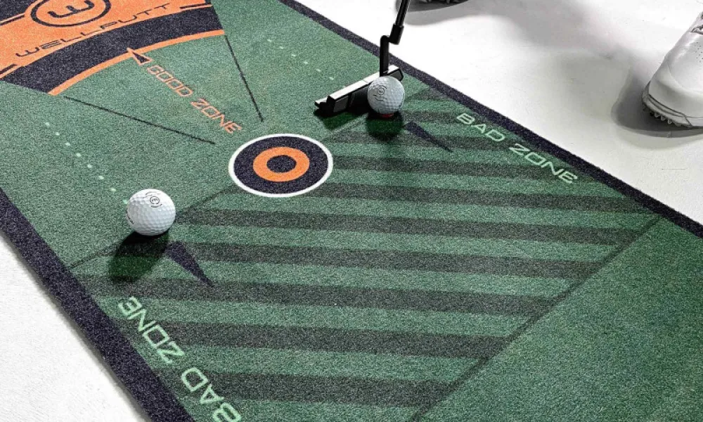 Golf mat used for training