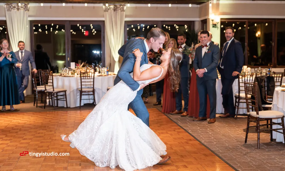 Wedding couple dancing