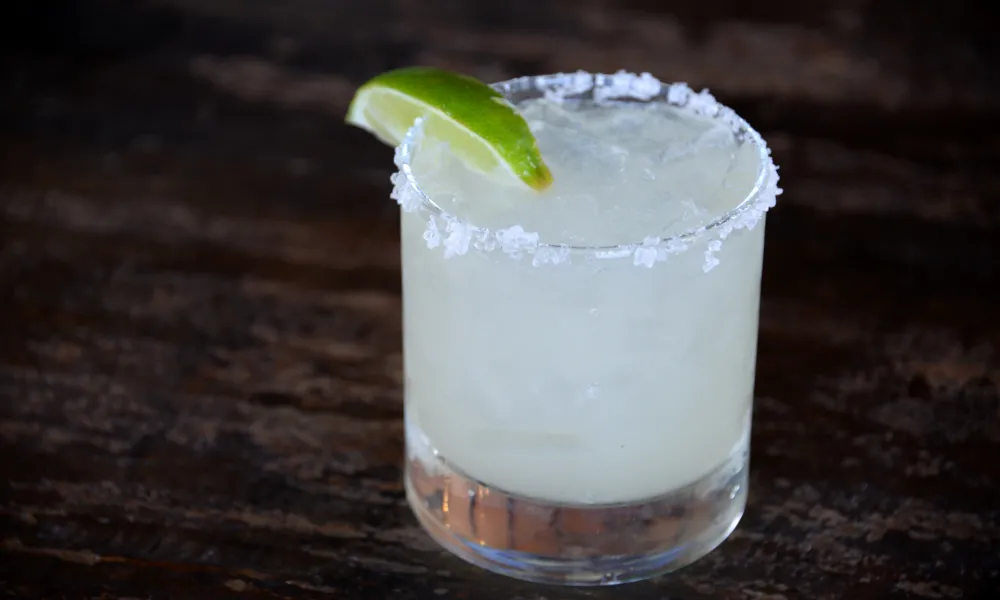 Margarita with salted rim