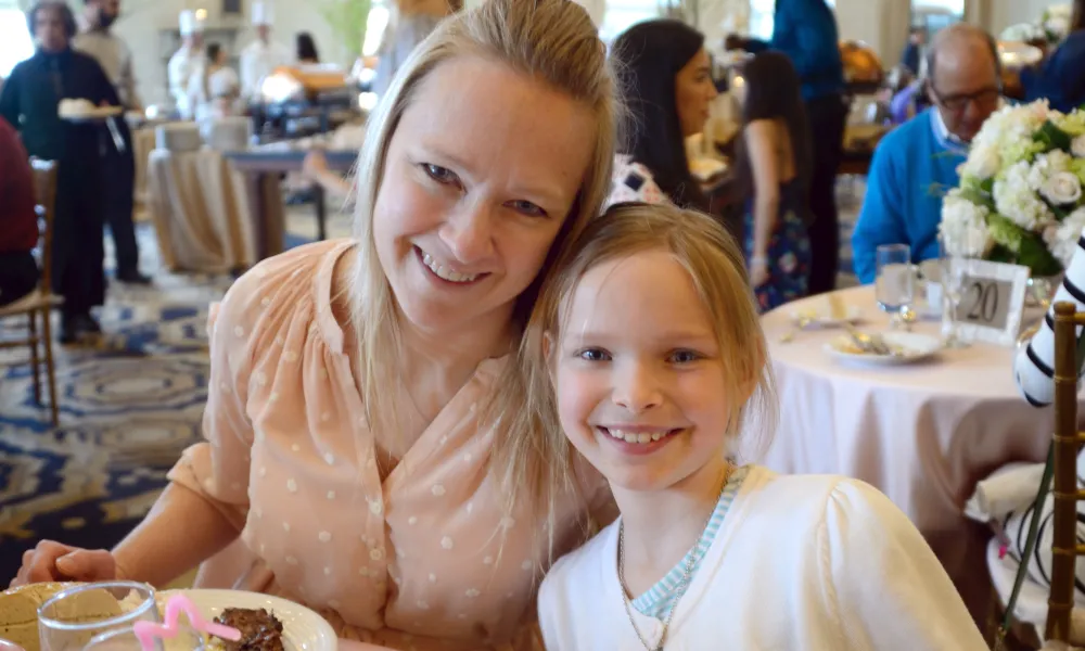 Mother and daughter at Mother's Day brunch