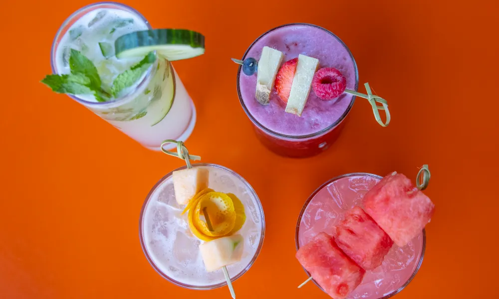 Colorful cocktails from Chef's Garden 