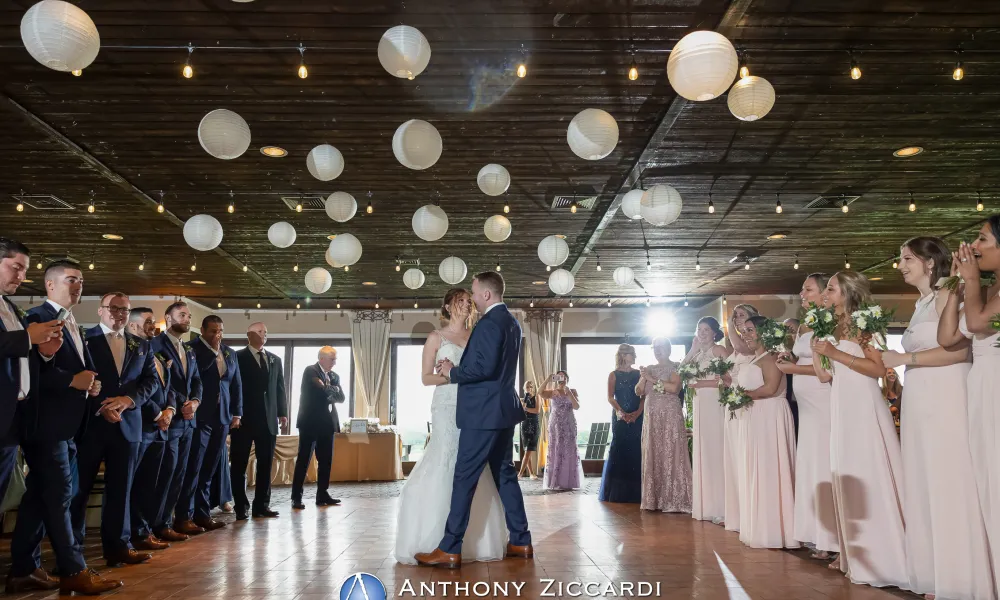 Bride and Groom sharing first dance at wedding